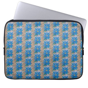 Capa Para Notebook Bolsa de laptop de Flor Azul