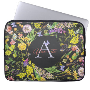 Capa Para Notebook Bolsa de laptop de flor selvagem personalizada