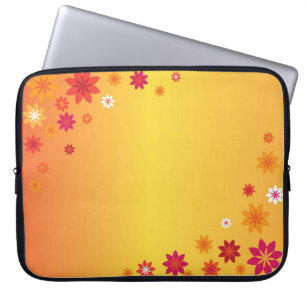Capa Para Notebook Bolsa de laptop de Flores Laranja