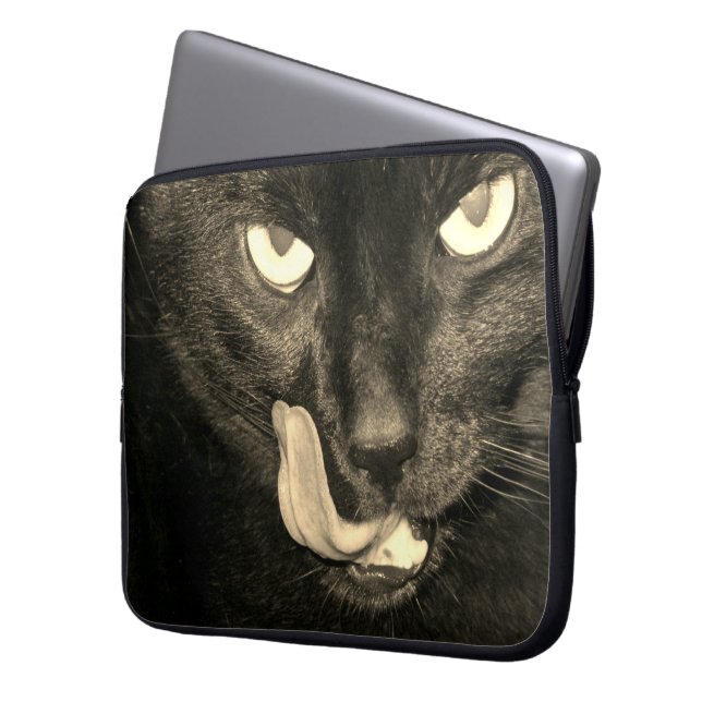 Capa Para Notebook Bolsa de laptop de Gato Negro (Frente Esquerda)