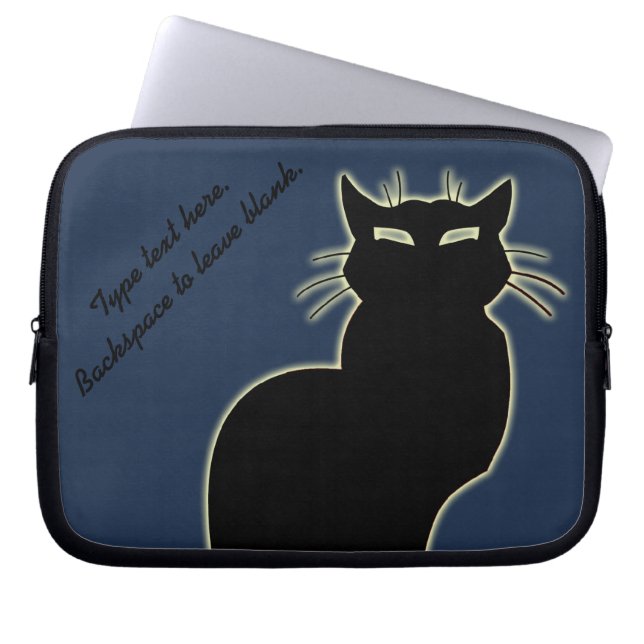 Capa Para Notebook Bolsa de laptop de Gato Negro Personalizar Gato do (Frente)