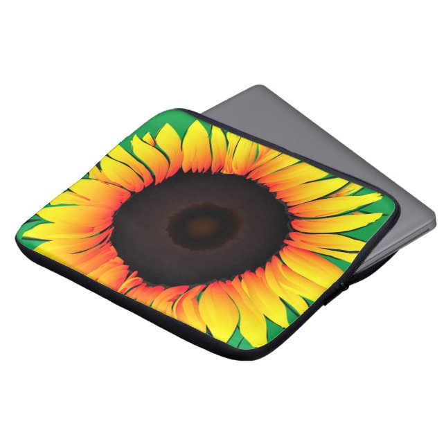 Capa Para Notebook Bolsa de laptop de girassol - Cores personalizadas (Frente Topo)
