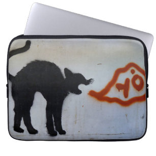 Capa Para Notebook Bolsa de laptop de grafite de gato.