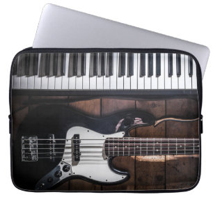 Capa Para Notebook Bolsa de laptop de Guitarra e Piano Keys