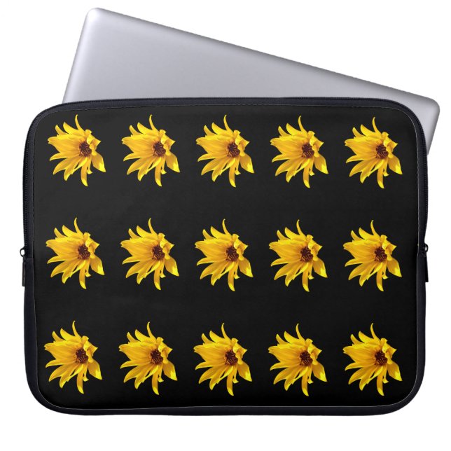 Capa Para Notebook Bolsa de laptop de hélio margarida amarela (Frente)