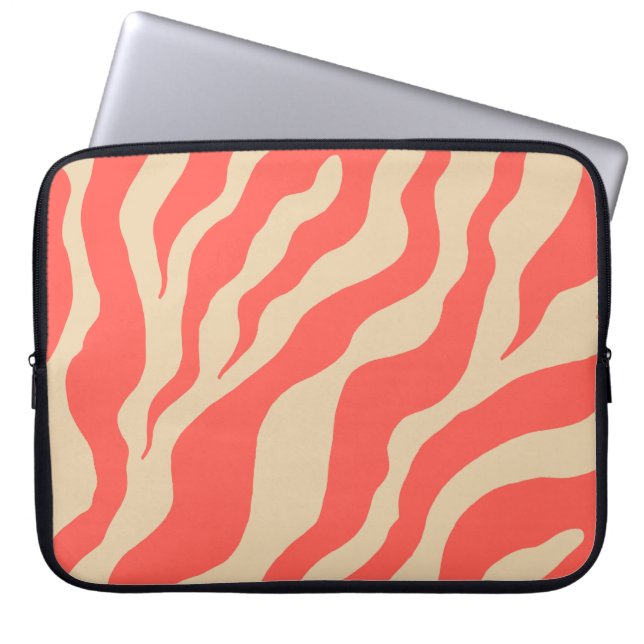Capa Para Notebook Bolsa de laptop de Impressão de Coral Zebra (Frente)