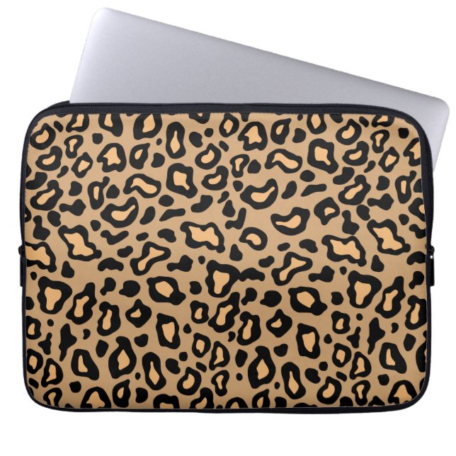 Capa Para Notebook Bolsa de laptop de impressão leopardo (Frente)