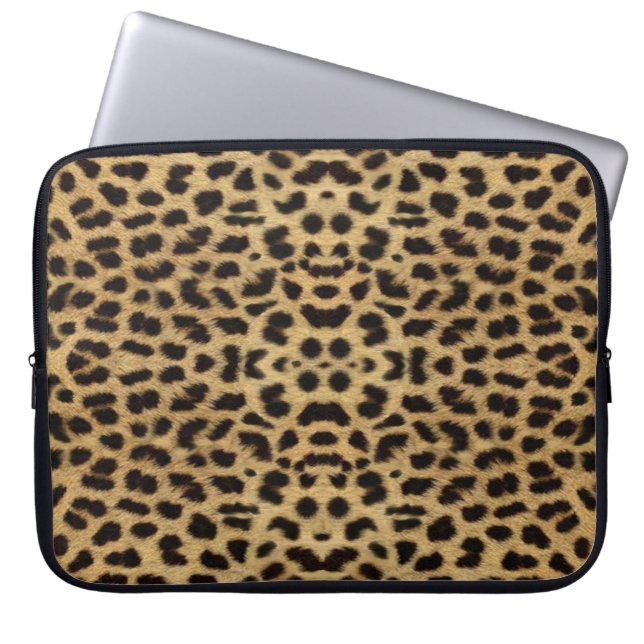Capa Para Notebook Bolsa de laptop de impressão leopardo (Frente)