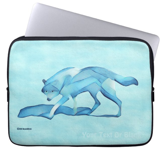Capa Para Notebook Bolsa de laptop de Lobo Azul (Frente)