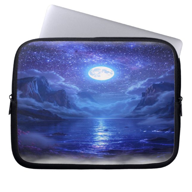 Capa Para Notebook "Bolsa de laptop de Lua Cheia - Tecnologia Cênica (Frente)