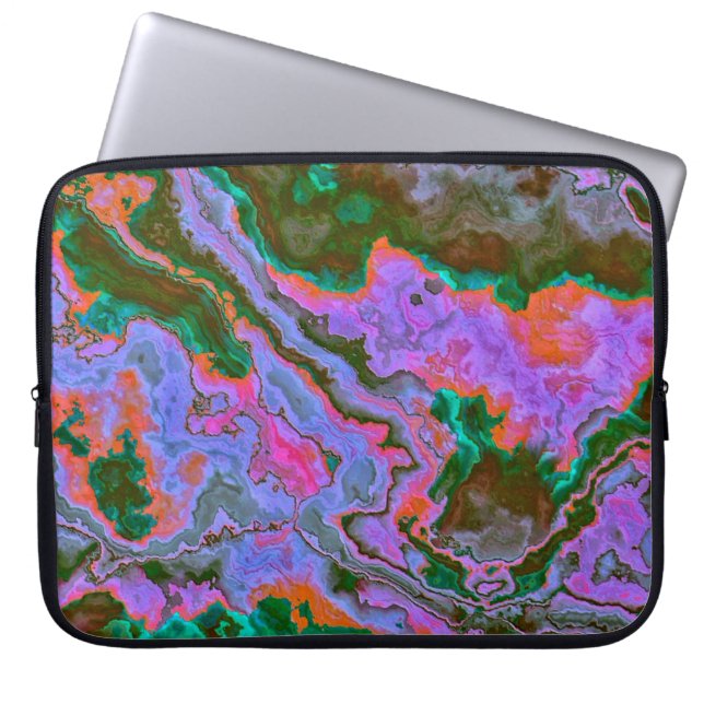 Capa Para Notebook Bolsa de laptop de mármore azedo (Frente)