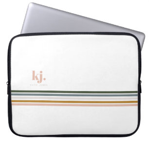 Capa Para Notebook Bolsa de laptop de Monograma com Retrorização Chic