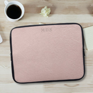 Capa Para Notebook Bolsa de laptop de Monograma Moderno Cor-de-Rosa E