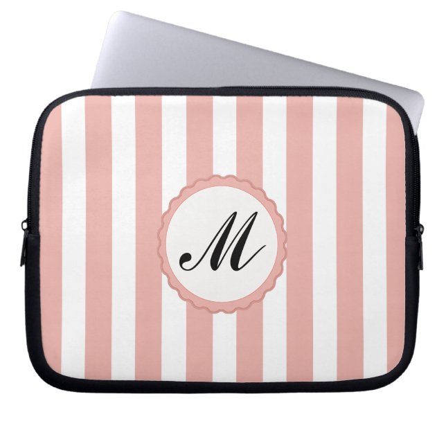 Capa Para Notebook Bolsa de laptop de Monograma Personalizado, Cor-de (Frente)