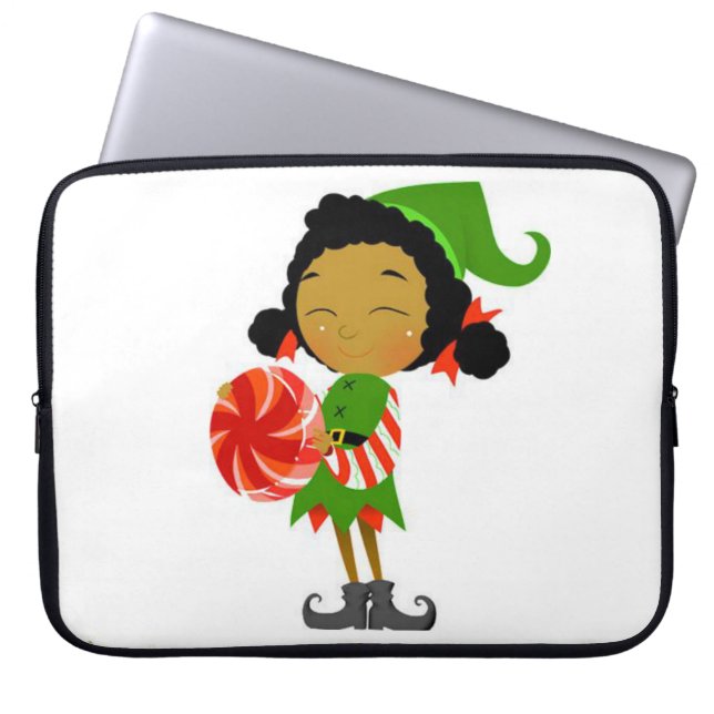 Capa Para Notebook Bolsa de laptop de Natal Neoprene de 15 polegadas, (Frente)