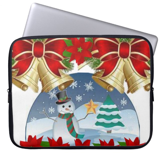 Capa Para Notebook Bolsa de laptop de Natal Neoprene de 15 polegadas, (Frente)