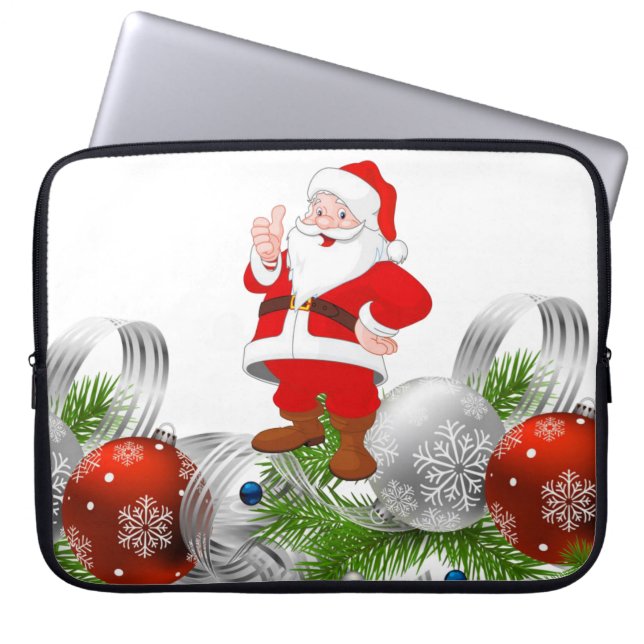 Capa Para Notebook Bolsa de laptop de Natal Neoprene de 15 polegadas, (Frente)