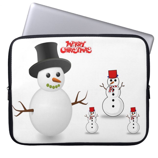 Capa Para Notebook Bolsa de laptop de Natal Neoprene de 15 polegadas, (Frente)