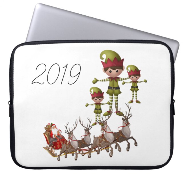 Capa Para Notebook Bolsa de laptop de Natal Neoprene de 15 polegadas, (Frente)