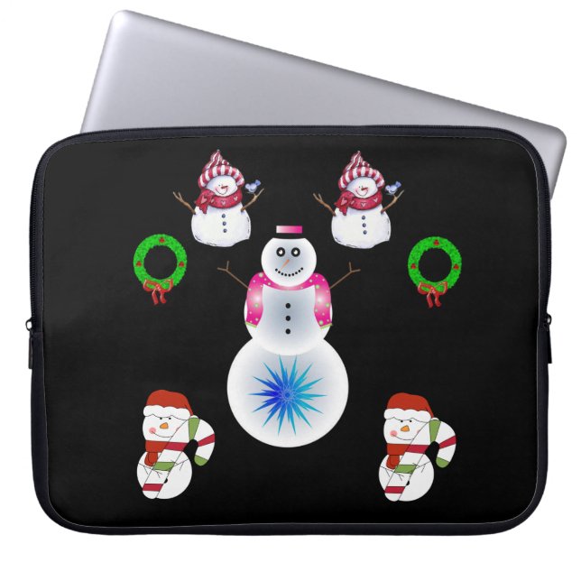 Capa Para Notebook Bolsa de laptop de Natal Neoprene de 15 polegadas, (Frente)