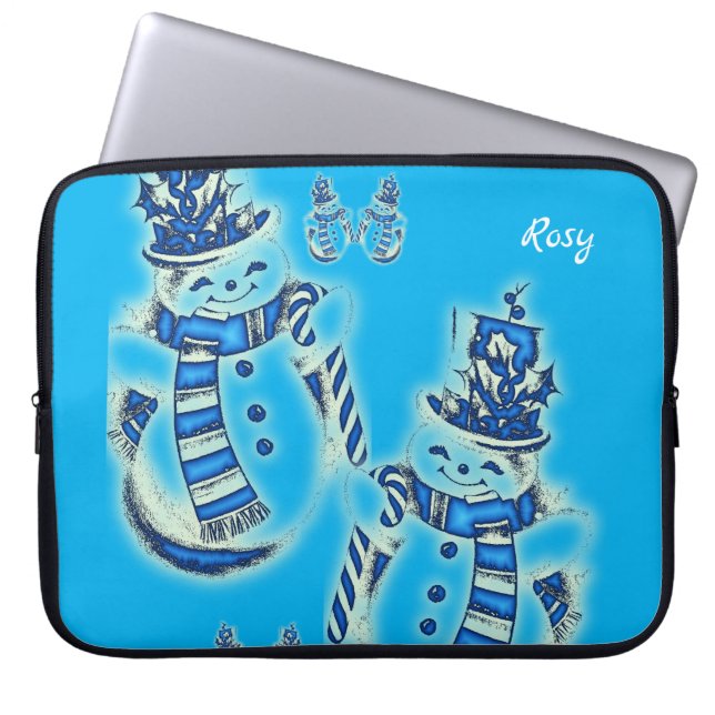 Capa Para Notebook Bolsa de laptop de Natal Neoprene de 15 polegadas, (Frente)