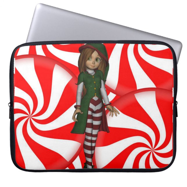 Capa Para Notebook Bolsa de laptop de Natal Neoprene de 15 polegadas, (Frente)