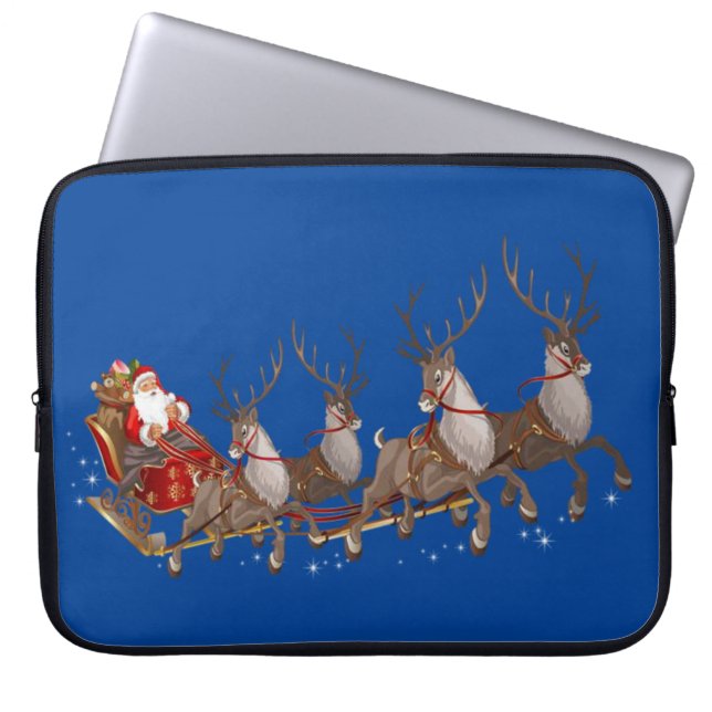 Capa Para Notebook Bolsa de laptop de Natal Neoprene de 15 polegadas, (Frente)