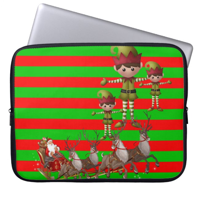 Capa Para Notebook Bolsa de laptop de Natal Neoprene de 15 polegadas, (Frente)