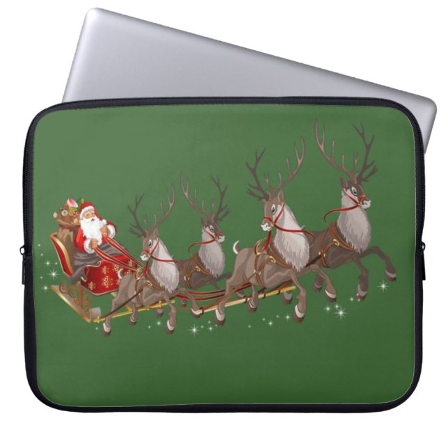 Capa Para Notebook Bolsa de laptop de Natal Neoprene de 15 polegadas, (Frente)