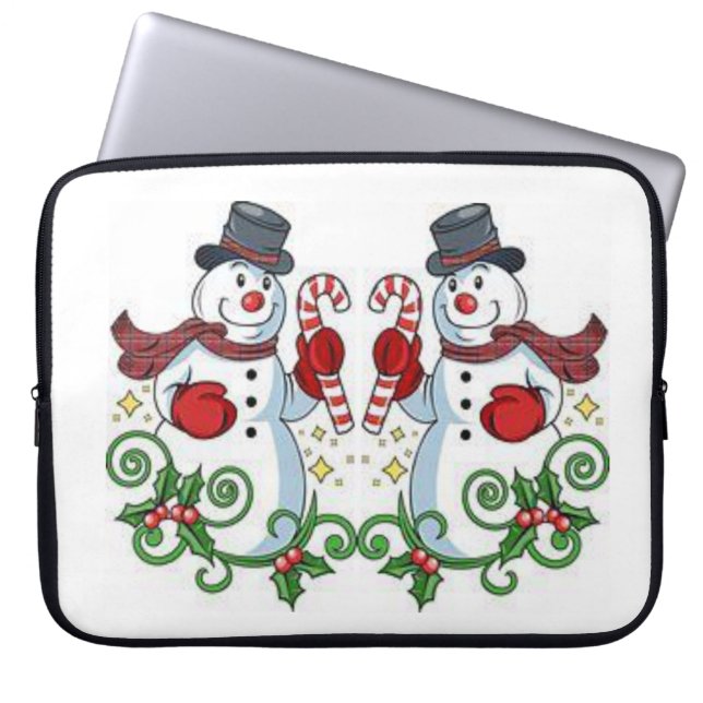 Capa Para Notebook Bolsa de laptop de Natal Neoprene de 15 polegadas, (Frente)