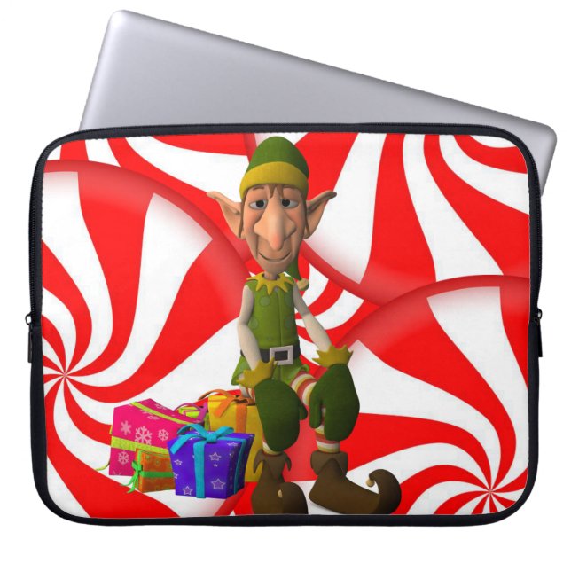 Capa Para Notebook Bolsa de laptop de Natal Neoprene de 15 polegadas, (Frente)
