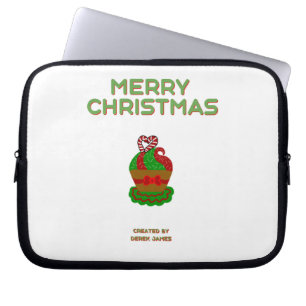 Capa Para Notebook Bolsa de laptop de Neoprene Cupcake Natal