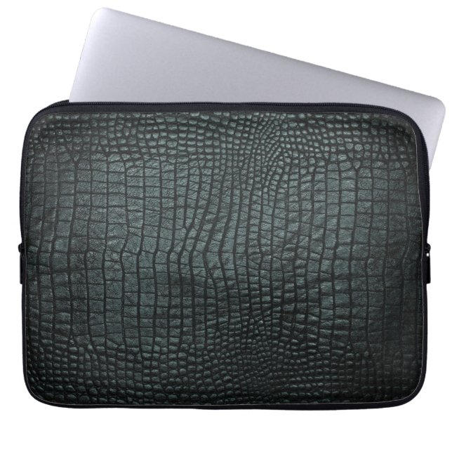 Capa Para Notebook Bolsa de laptop de Neoprene de couro crocodilo de  (Frente)