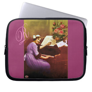 Capa Para Notebook Bolsa de laptop de Neoprene monograma w Imagem de