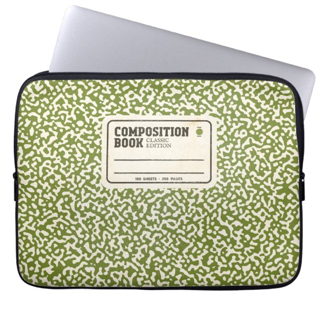 Capa Para Notebook Bolsa de laptop de notebook de composição verde (Frente)