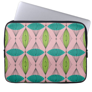 Capa Para Notebook Bolsa de laptop de Ogee e Starburst Rosa Atômico