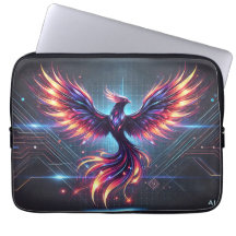 Bolsa de laptop de Phoenix Neon - Futurística