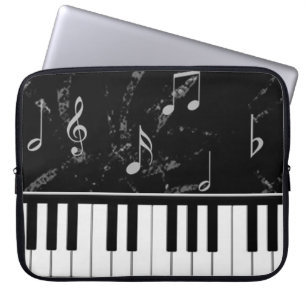 Capa Para Notebook Bolsa de laptop de Piano Preto e Branco