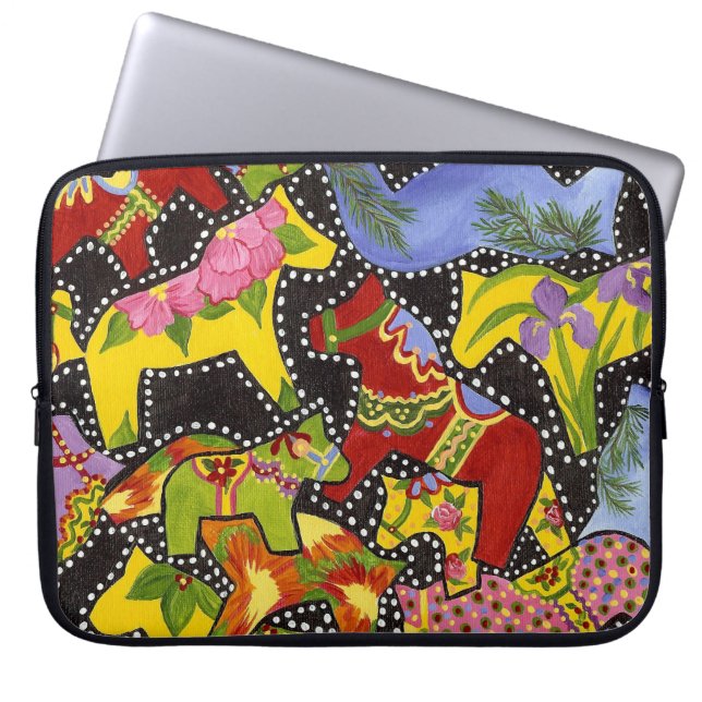 Capa Para Notebook Bolsa de laptop de Rickshaws Dala Horses (Frente)