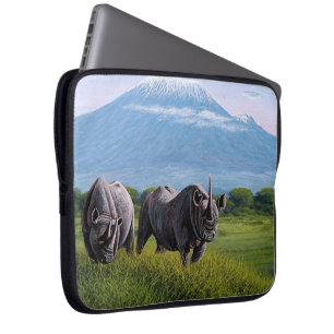 Capa Para Notebook Bolsa de laptop de Rinocerontes da espécie ameaç
