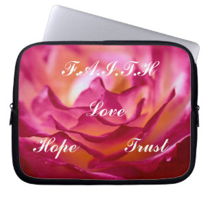 Capa Para Notebook Bolsa de laptop de Rosa de Fé