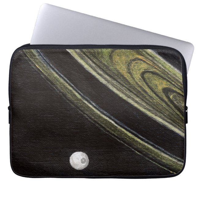 Capa Para Notebook Bolsa de laptop de Saturno e Tethys neoprene (Frente)