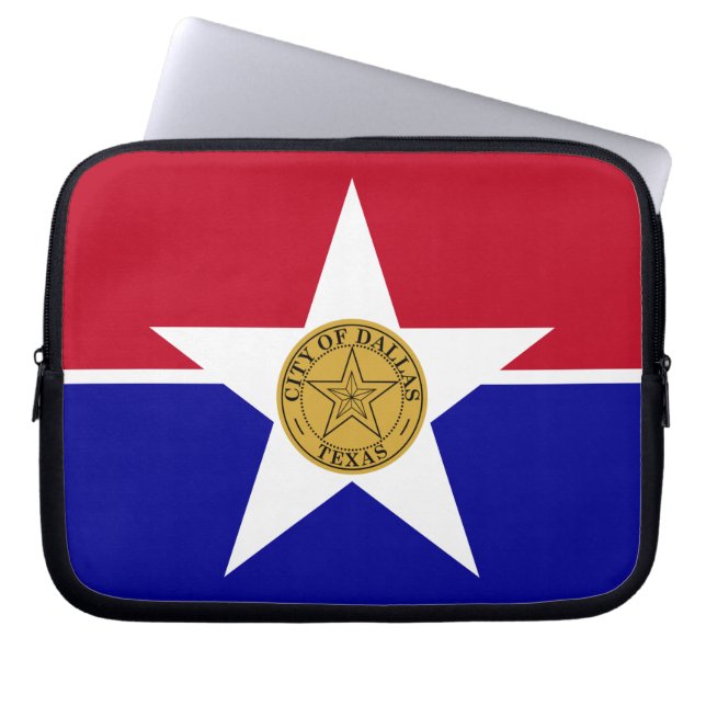 Capa Para Notebook Bolsa de laptop de Sinalizador da Cidade de Dallas (Frente)