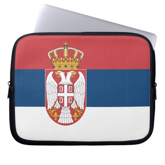 Capa Para Notebook Bolsa de laptop de Sinalizador da Sérvia (Frente)