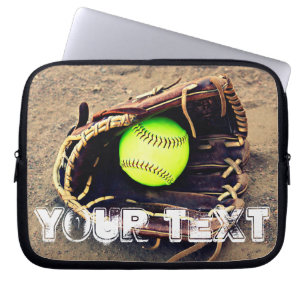 Capa Para Notebook Bolsa de laptop de Softball com Aproximação de Tex