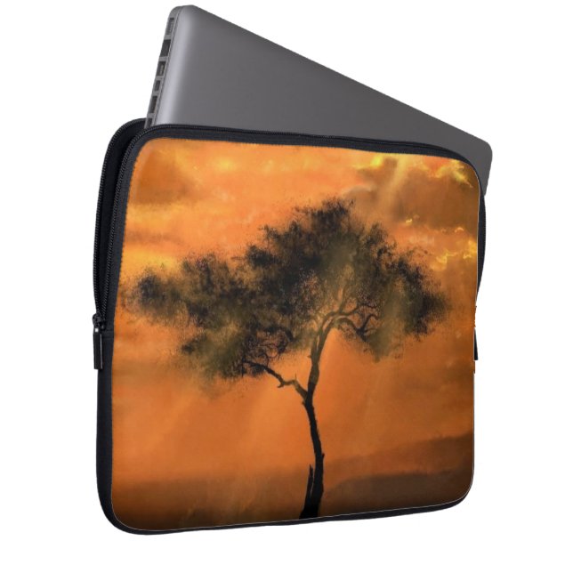 Capa Para Notebook Bolsa de laptop de solários da árvore solitário -  (Frente Esquerda)