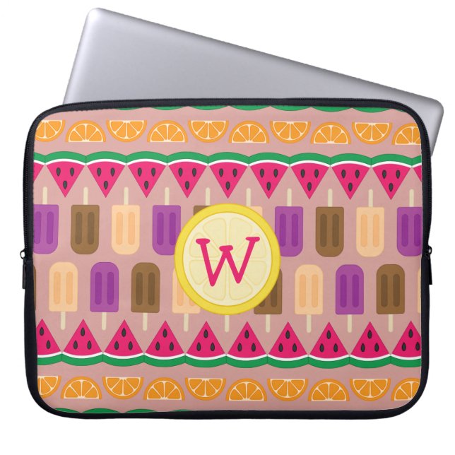 Capa Para Notebook Bolsa de laptop de Sweets de Verão (Frente)