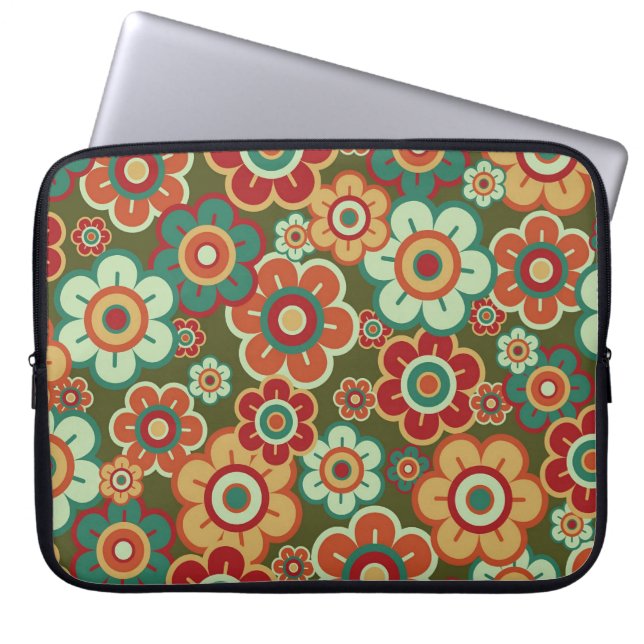 Capa Para Notebook Bolsa de laptop de Tendência de Padrão de Flores R (Frente)