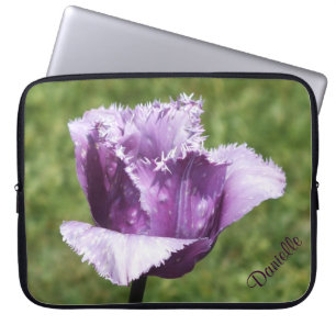Capa Para Notebook Bolsa de laptop de Tulipas Roxas * Personalize*