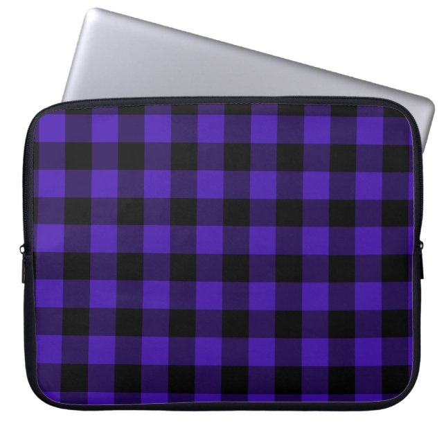 Capa Para Notebook Bolsa de laptop de Verificação Azul (Frente)